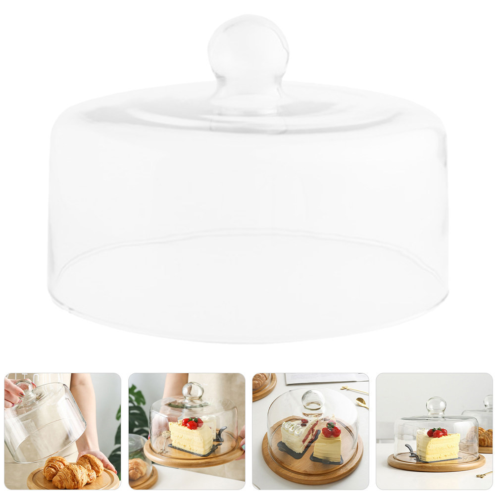 Plastic Dome Clear - 18 cm glazen taartkoepel, transparant, voor