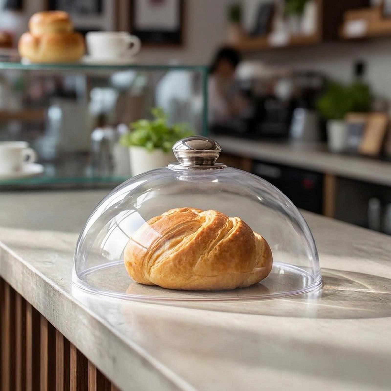 Plastic Dome Clear - Taartkoepel, doorzichtige koepeldeksel met knop voor